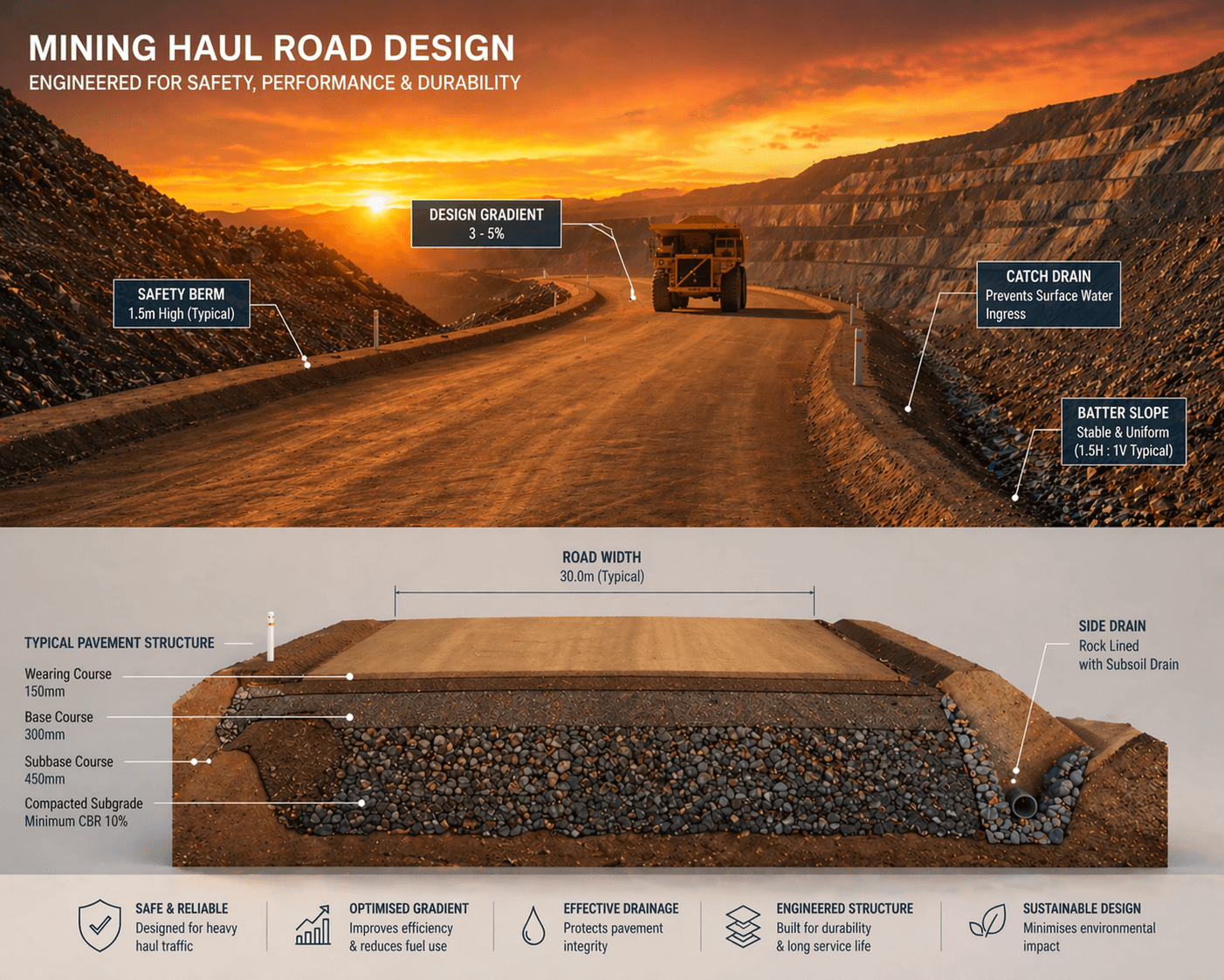 7 Aspects to Consider for Haul Road Design