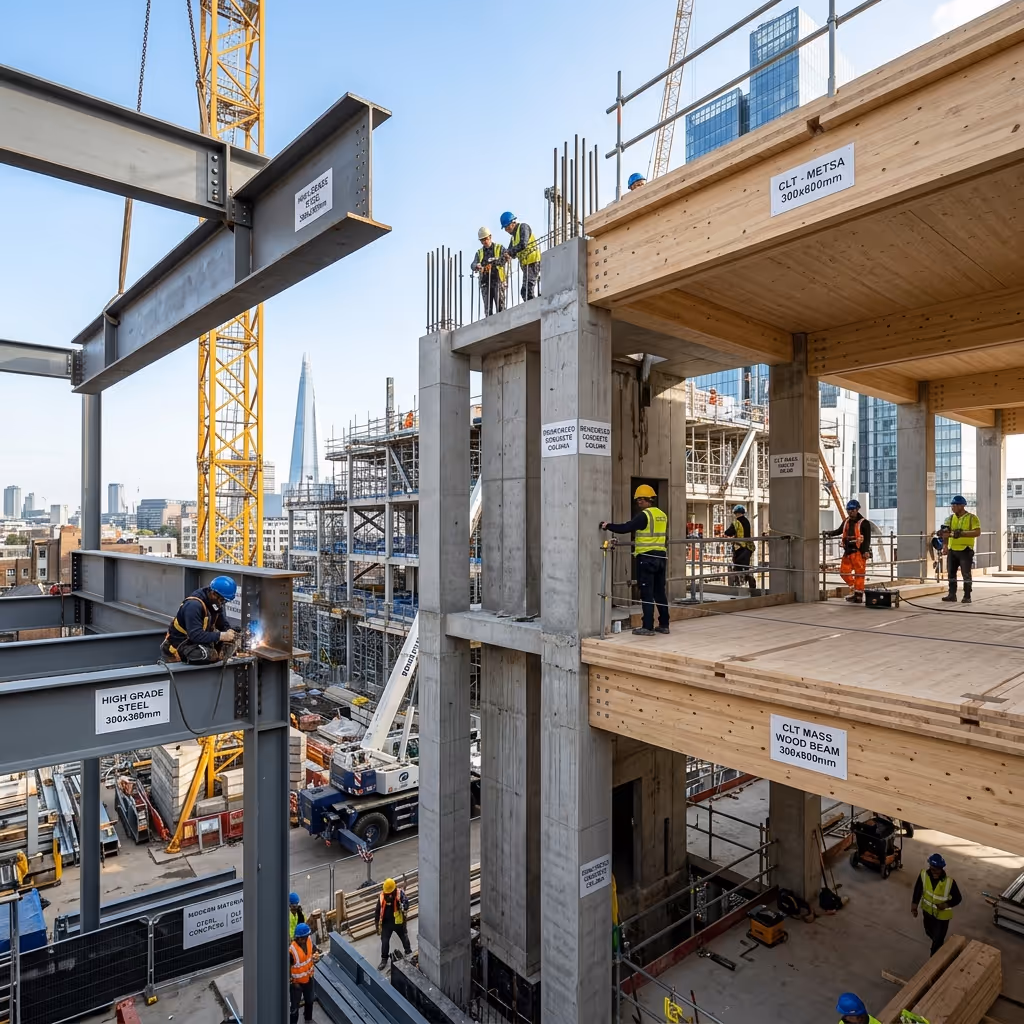 Steel vs. Concrete vs. Timber: How Structural Engineers Choose the Right Material