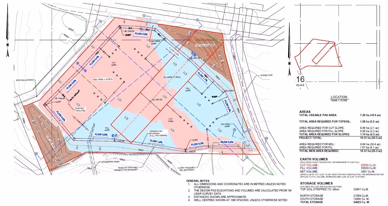 Grande Prairie Wellsite – Civil Earthworks & Pad Design - View 4