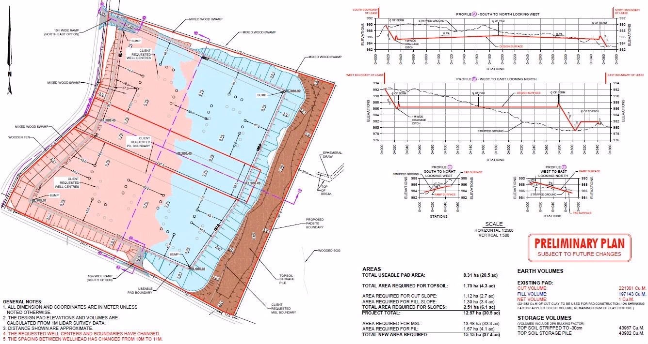 Grande Prairie Wellsite – Civil Earthworks & Pad Design - View 5