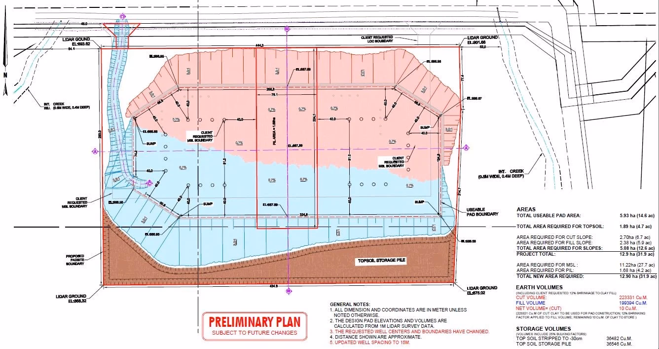 Grande Prairie Wellsite – Civil Earthworks & Pad Design - View 6
